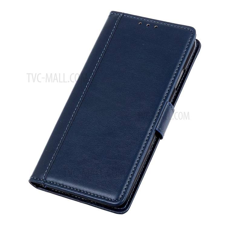 PU Leather Wallet Stand Case Accessory for iPhone 12 Pro Max 6.7 inch - Blue-9