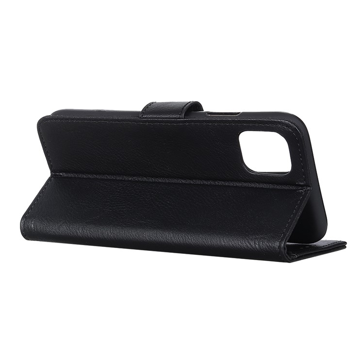 KHAZNEH Leather Stand Case with Card Slots for Apple iPhone 12 Pro/12 Max 6.1 inch - Black-3