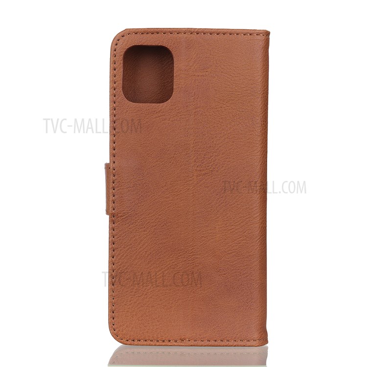 KHAZNEH Leather Stand Case with Card Slots for Apple iPhone 12 Pro/12 Max 6.1 inch - Brown-2