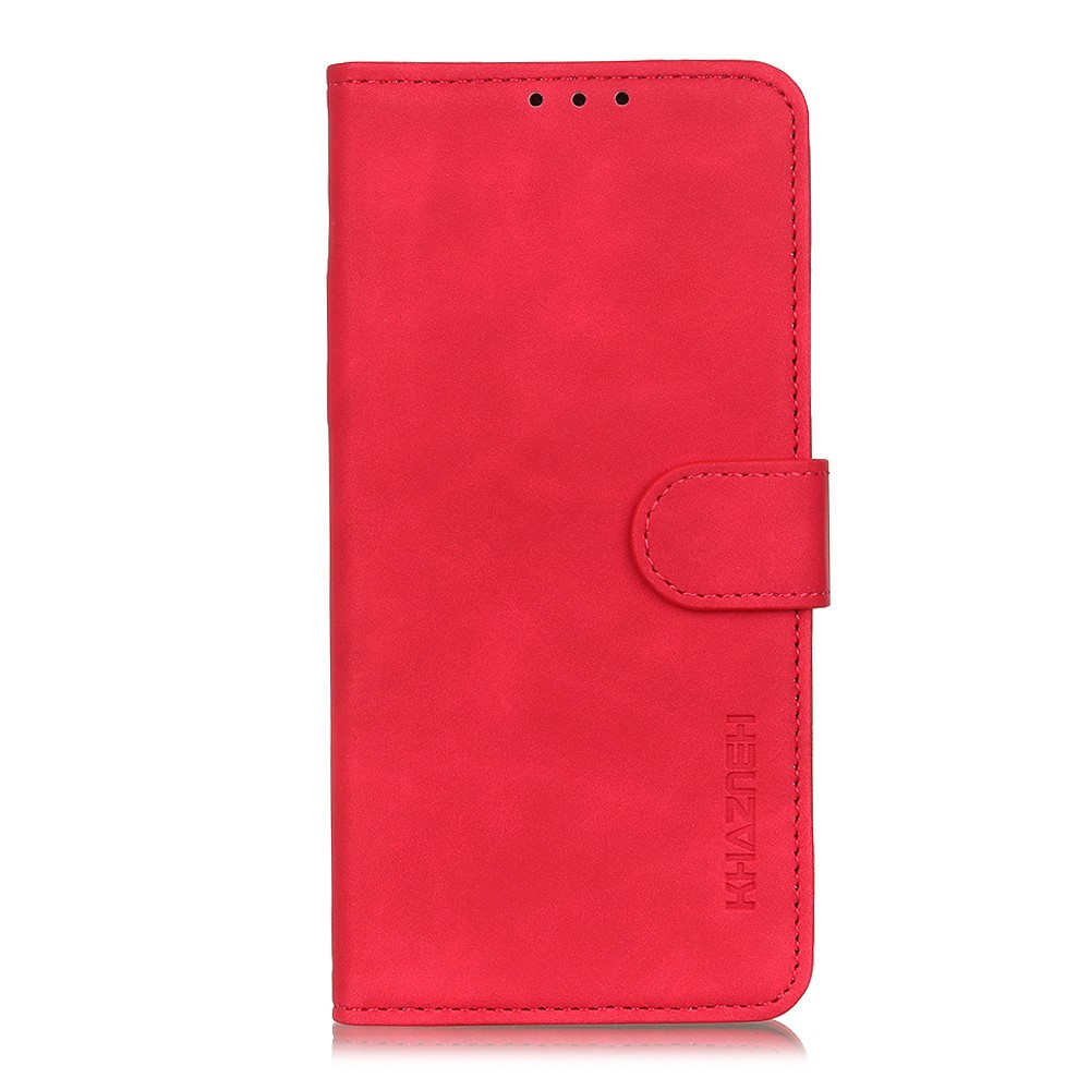 Khazneh Retro Leder Brieftasche Handy Shell Für Iphone 12 Pro/12 - Rot