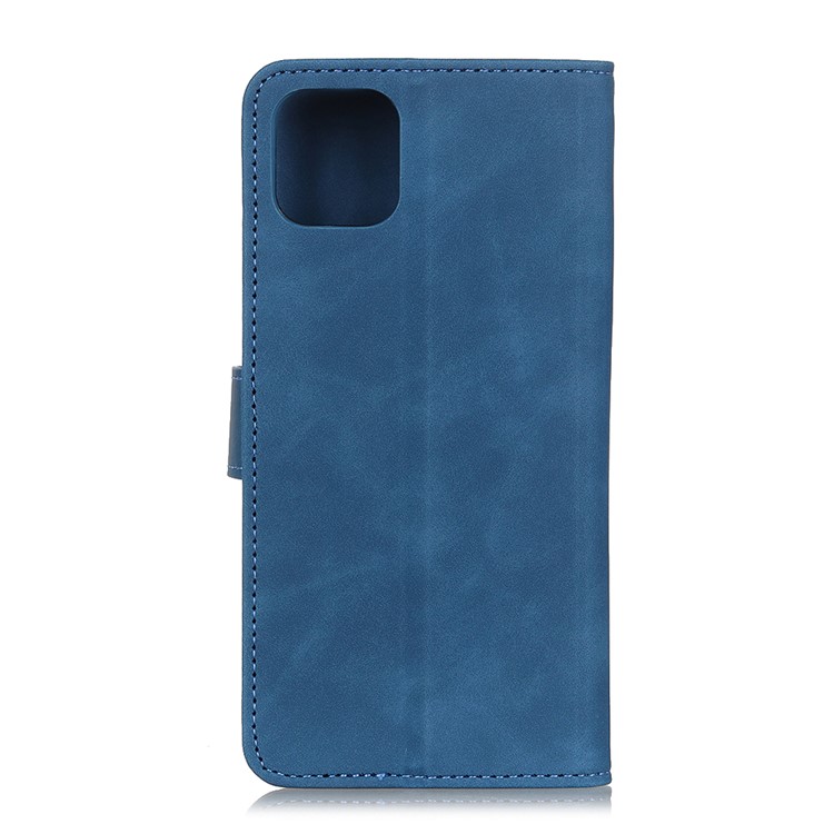 KHAZNEH Retro Leather Wallet Mobile Phone Shell for iPhone 12 Max/12 Pro 6.1 inch - Blue-2