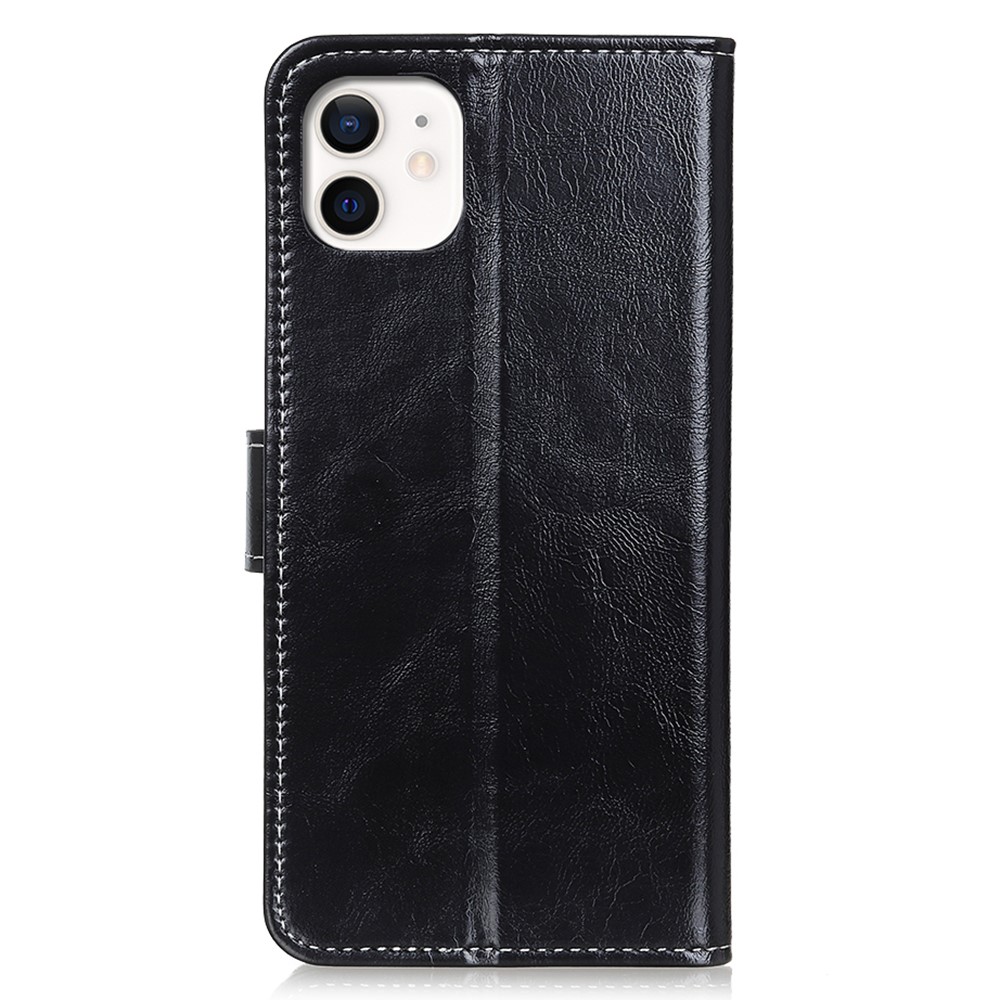 Crazy Horse Vintage Leather Wallet Case for iPhone 12 Max/12 Pro 6.1 inch - Black-9