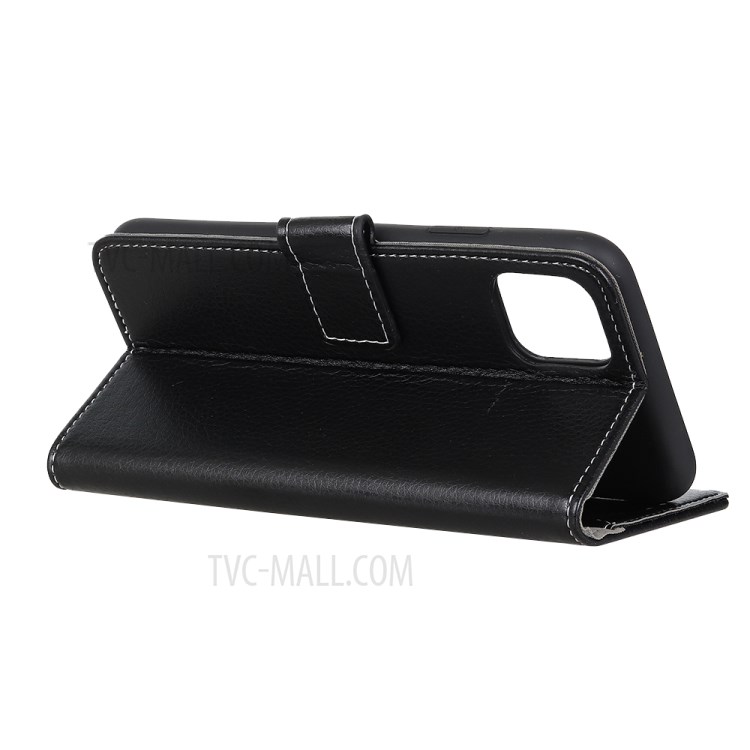 Litchi Texture PU Leather Wallet Case for iPhone 12 Pro 6.1 inch/12 Max 6.1 inch - Black-3