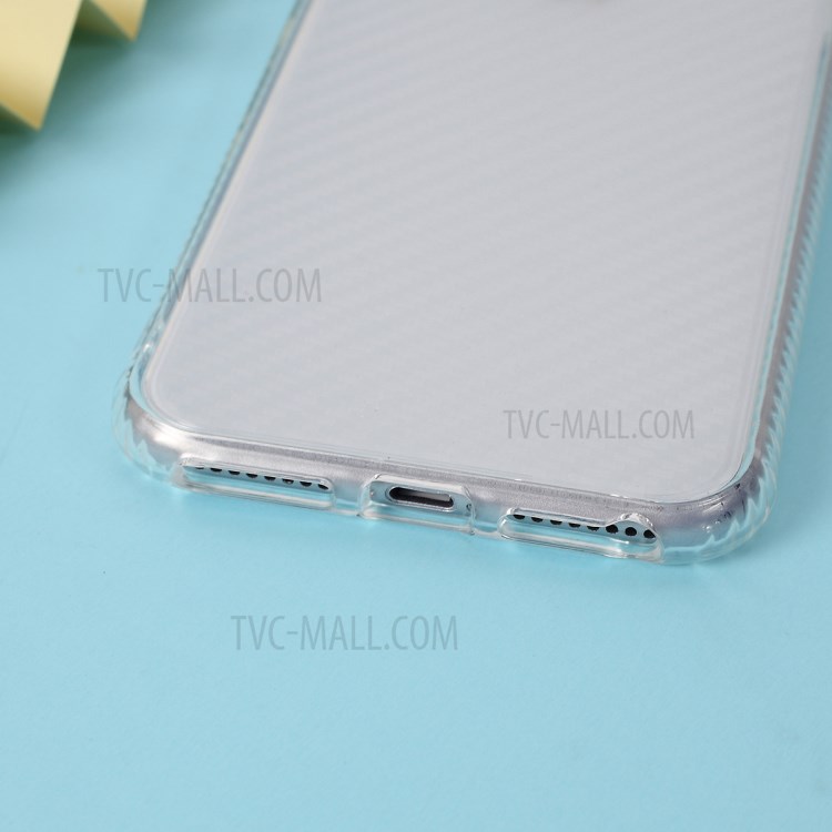 Carbon Fiber Skin Transparent PC+TPU Cover for iPhone 8 Plus/7 Plus 5.5 inch - Black-3
