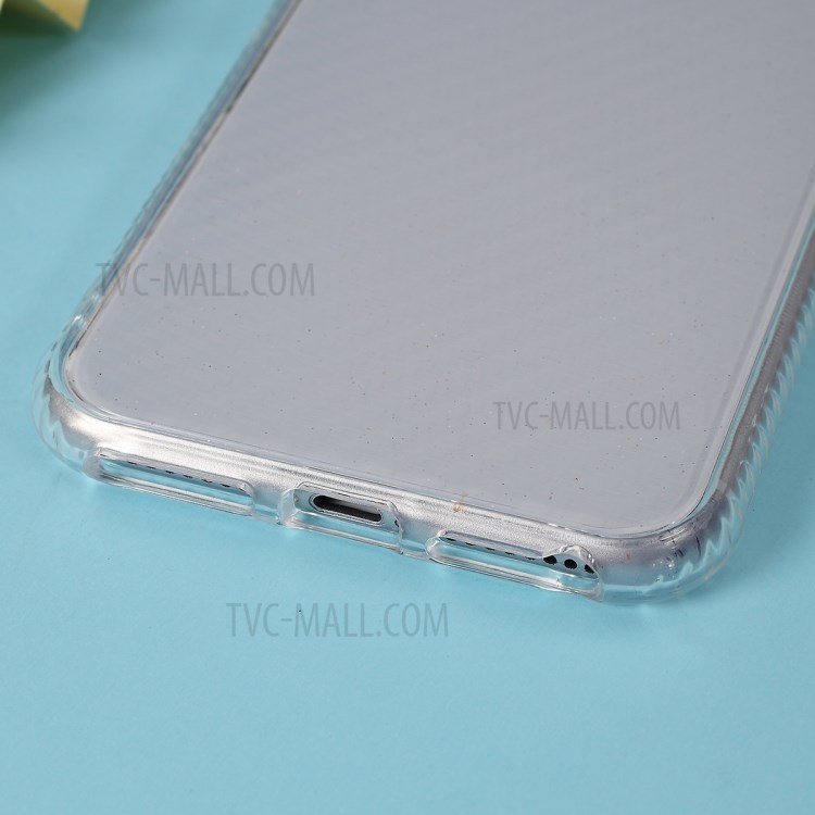 Carbon Fiber Skin Transparent PC+TPU Cover for iPhone 8 Plus/7 Plus 5.5 inch - Green-3