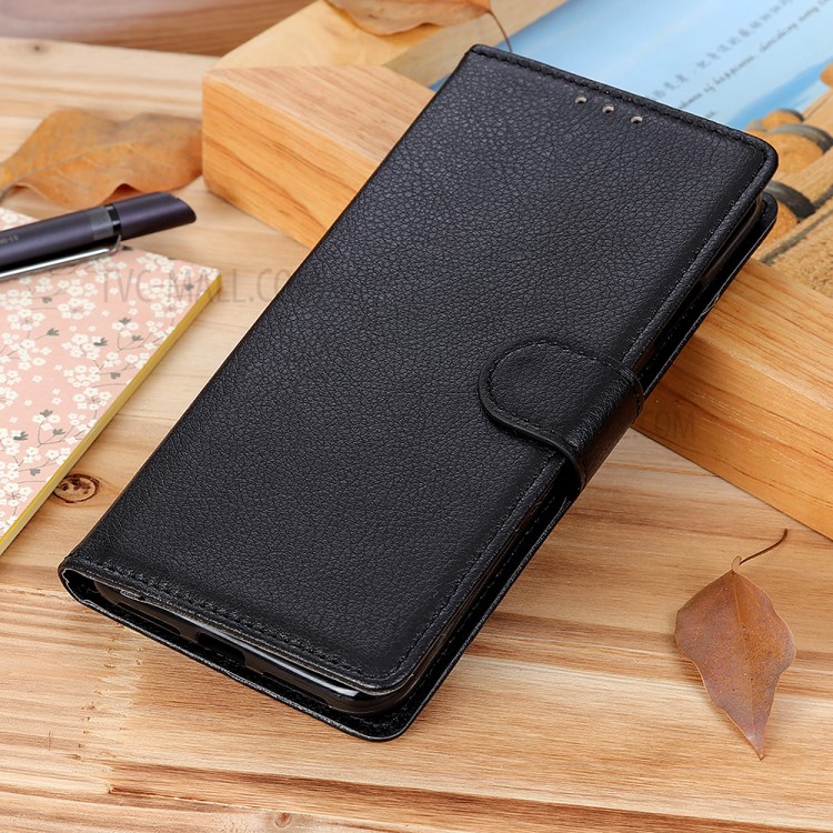 Litchi Texture Leather Phone Case Magnetic for iPhone 12 5.4 inch - Black-12