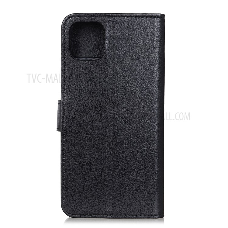 Litchi Texture Leather Phone Case Magnetic for iPhone 12 5.4 inch - Black-2