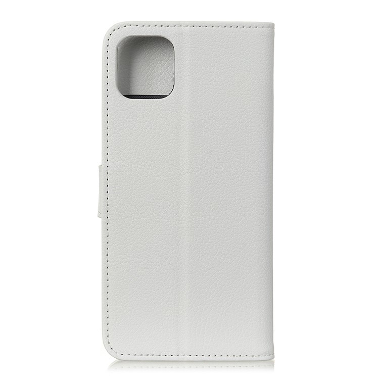 Litchi Texture Leather Phone Case Magnetic for iPhone 12 5.4 inch - White-2