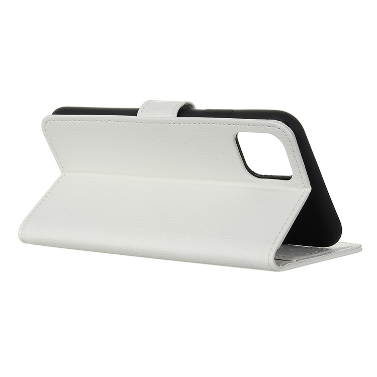 Litchi Texture Leather Phone Case Magnetic for iPhone 12 5.4 inch - White-3