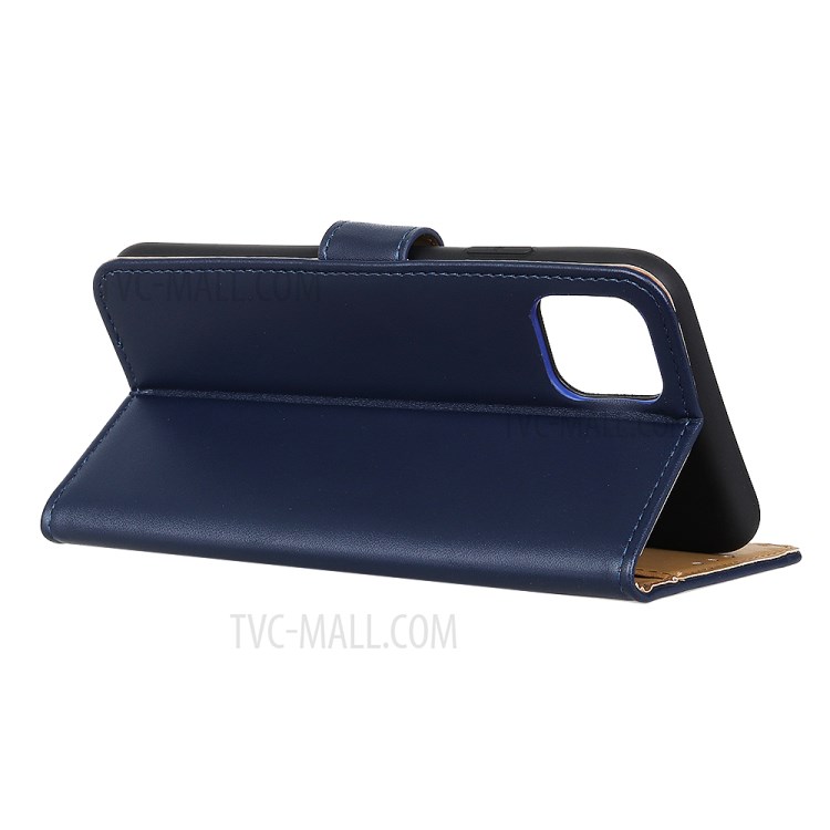 Wallet Stand Leather Magnetic Shell for iPhone 12 5.4 inch - Blue-3