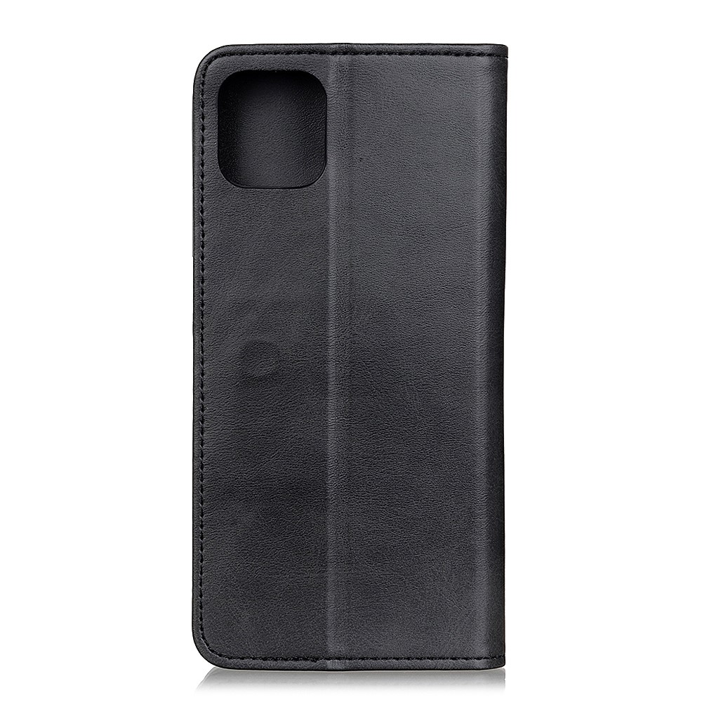 Auto-absorbed with Wallet Split Leather Stand Phone Case for iPhone 12 5.4 inch - Black-3