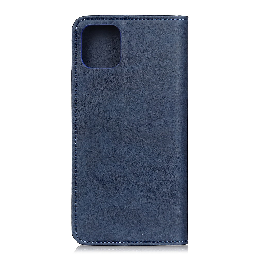 Auto-absorbed with Wallet Split Leather Stand Phone Case for iPhone 12 mini - Blue-3