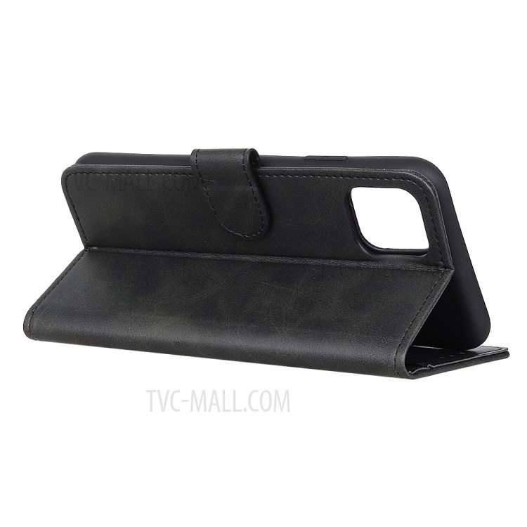 Matte PU Leather Wallet Stand Flip Cover for iPhone 12 5.4 inch - Black-2