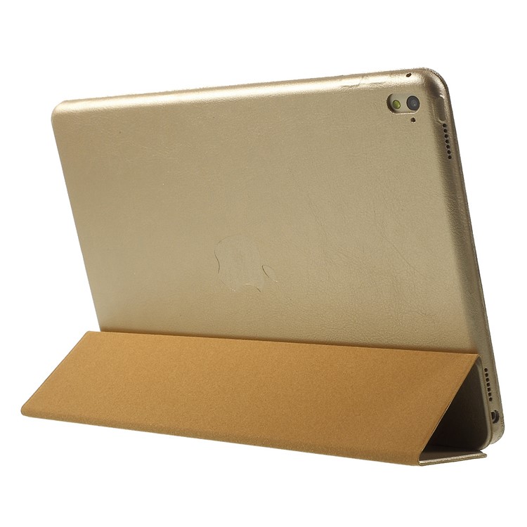 Tri-fold Stand Smart Leather Case Protector for iPad Pro 9.7 inch - Gold-6