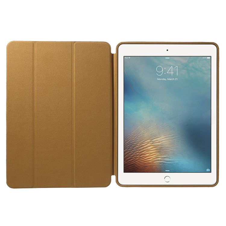 Tri-fold Stand Smart Leather Case Protector for iPad Pro 9.7 inch - Gold-8