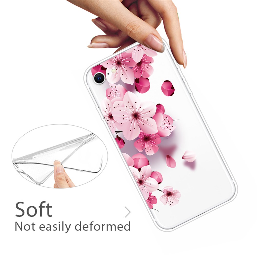 Pattern Printing Soft TPU Cover for iPhone SE (2nd Generation)/8/7 - Sakura-4