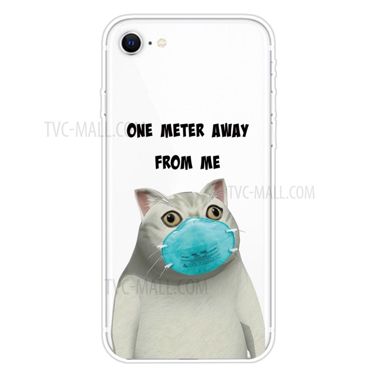 Pattern Printing Soft TPU Cover for iPhone SE (2nd Generation)/8/7 - One Meter Away From Me-1