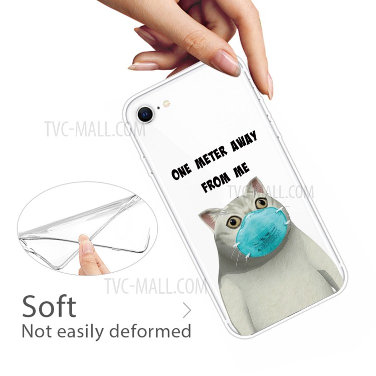 Pattern Printing Soft TPU Cover for iPhone SE (2nd Generation)/8/7 - One Meter Away From Me-4