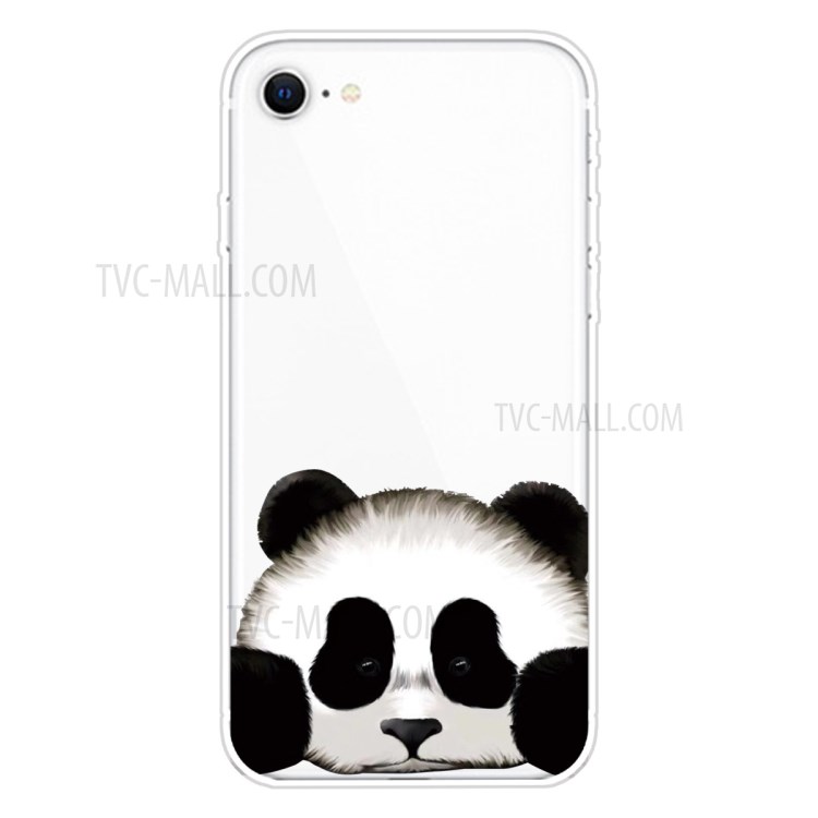 Pattern Printing Soft TPU Cover for iPhone SE (2nd Generation)/8/7 - Panda-1