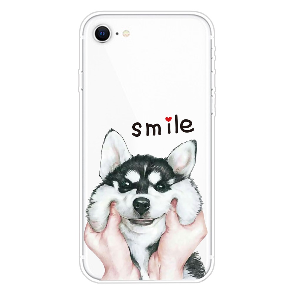 Pattern Printing Soft TPU Cover for iPhone SE (2nd Generation)/8/7 - Dog-1