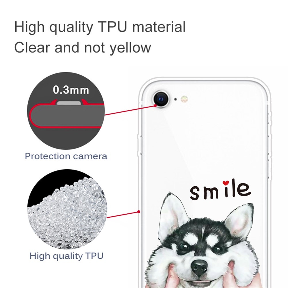 Impresión de Patrones Cover Soft TPU Para Iphone SE (2020)/SE (2022)/8/7 - Perro