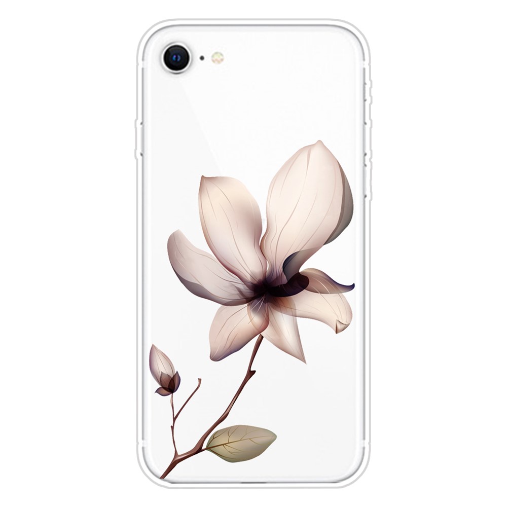 Pattern Printing Soft TPU Cover for iPhone SE (2nd Generation)/8/7 - Vivid Flower-1