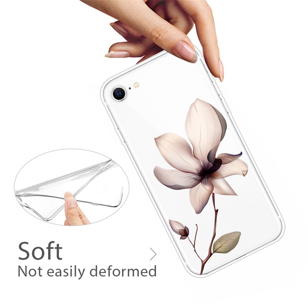 Pattern Printing Soft TPU Cover for iPhone SE (2nd Generation)/8/7 - Vivid Flower-4