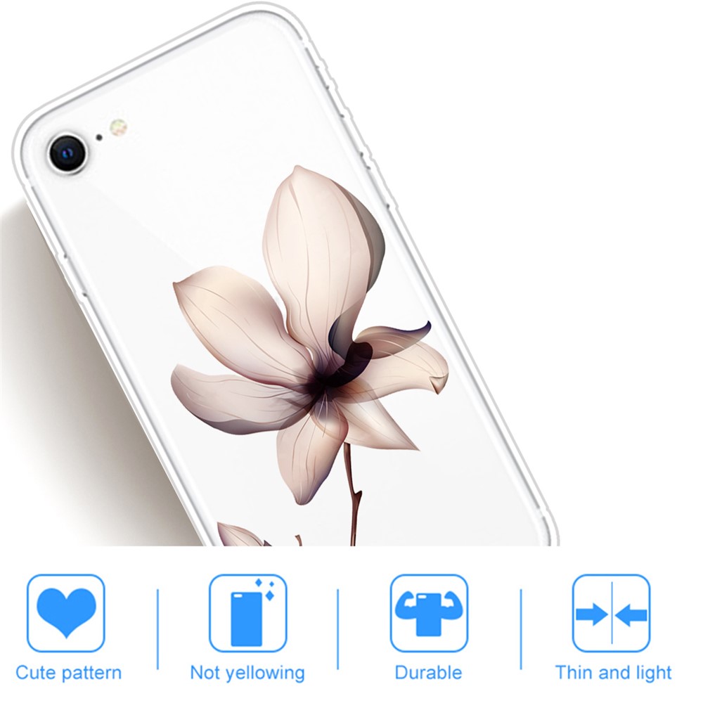 Pattern Printing Soft TPU Cover for iPhone SE (2nd Generation)/8/7 - Vivid Flower-5