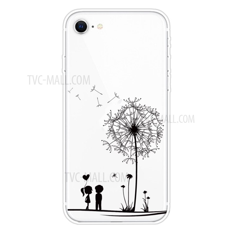 Pattern Printing Soft TPU Cover for iPhone SE (2nd Generation)/8/7 - Dandelion-1