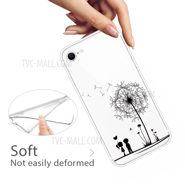 Pattern Printing Soft TPU Cover for iPhone SE (2nd Generation)/8/7 - Dandelion-4