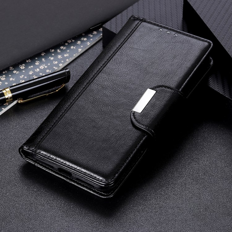 Cowhide Texture PU Leather Wallet Case for iPhone 12 Pro/12 Max 6.1 inch - Black-12