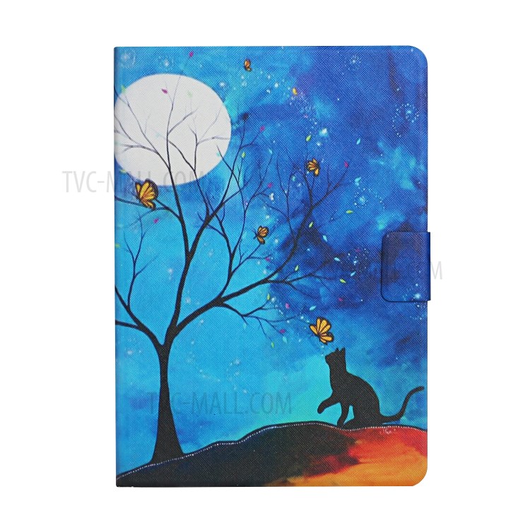 Pattern Printing Card Slots Stand Flip Leather Case for iPad 10.2 (2019)/Air 10.5 inch (2019)/Pro 10.5-inch (2017) - Tree and Cat-2