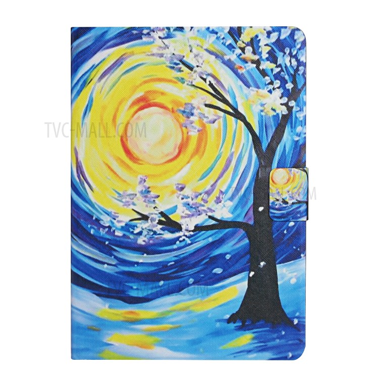 Pattern Printing Card Slots Stand Flip Leather Case for iPad 10.2 (2019)/Air 10.5 inch (2019)/Pro 10.5-inch (2017) - Tree and Moon-2