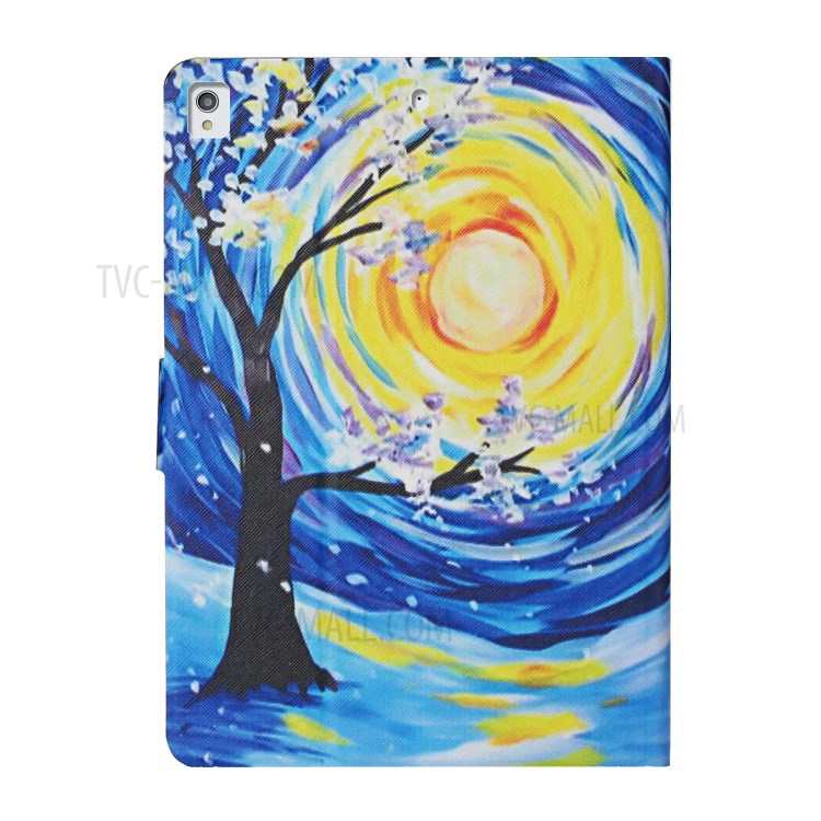 Pattern Printing Card Slots Stand Flip Leather Case for iPad 10.2 (2019)/Air 10.5 inch (2019)/Pro 10.5-inch (2017) - Tree and Moon-3