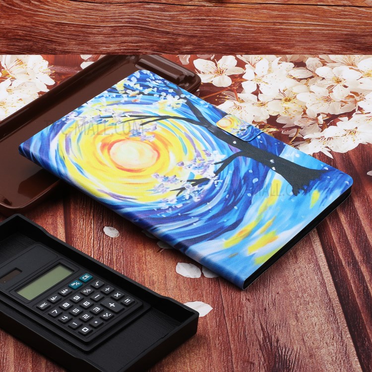 Pattern Printing Card Slots Stand Flip Leather Case for iPad 10.2 (2019)/Air 10.5 inch (2019)/Pro 10.5-inch (2017) - Tree and Moon-8