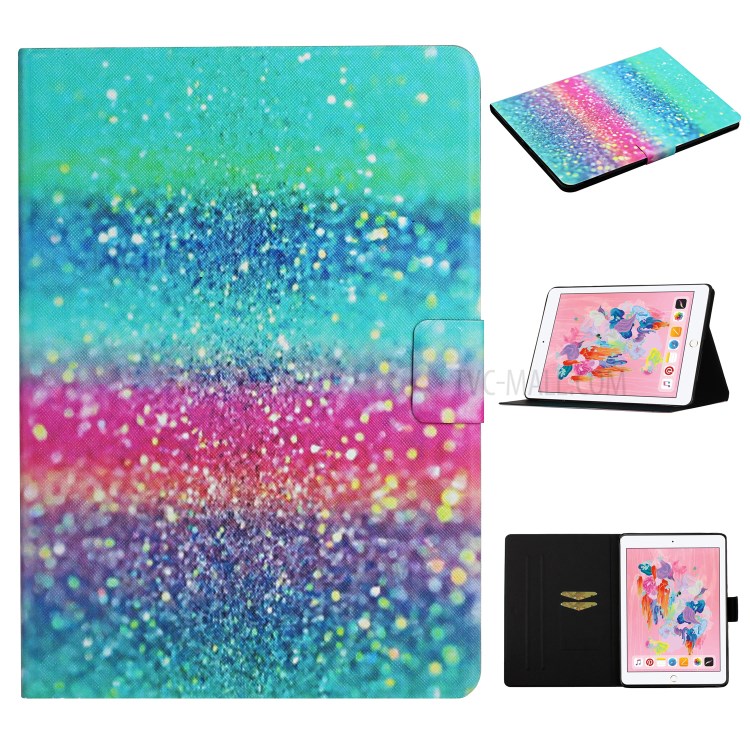 Pattern Printing Card Slots Stand Flip Leather Case for iPad 10.2 (2019)/Air 10.5 inch (2019)/Pro 10.5-inch (2017) - Glittery Elements-1