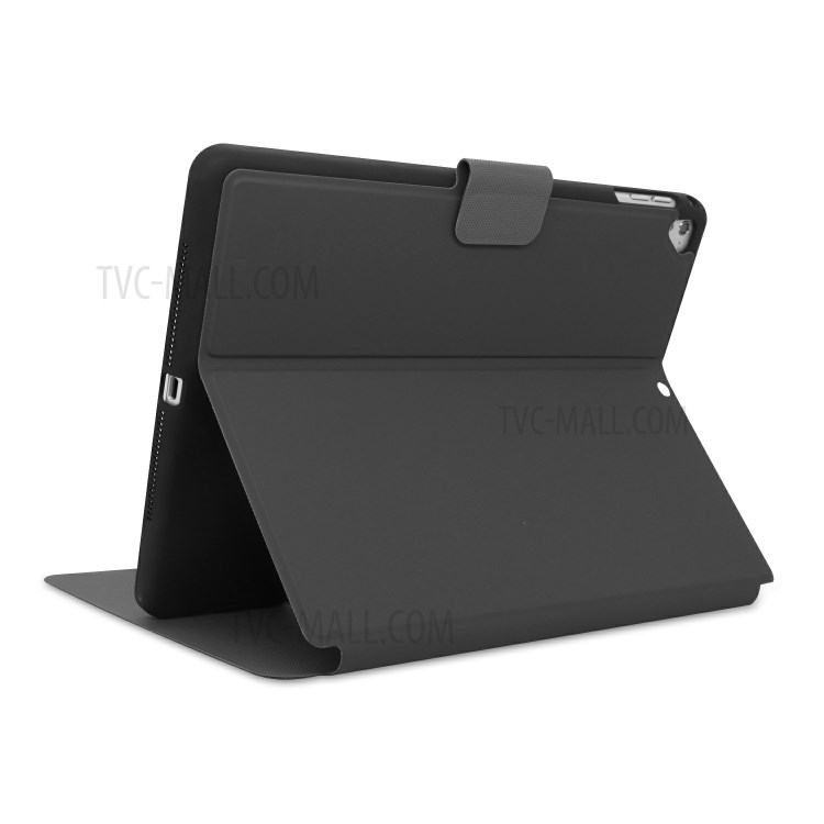 PU Leather Stand Tablet Case with Pen Slot for Apple iPad 9.7-inch (2018)/(2017) - Black-5