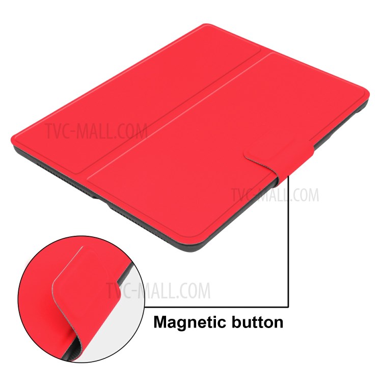 PU Leather Stand Tablet Case with Pen Slot for Apple iPad 9.7-inch (2018)/(2017) - Red-6