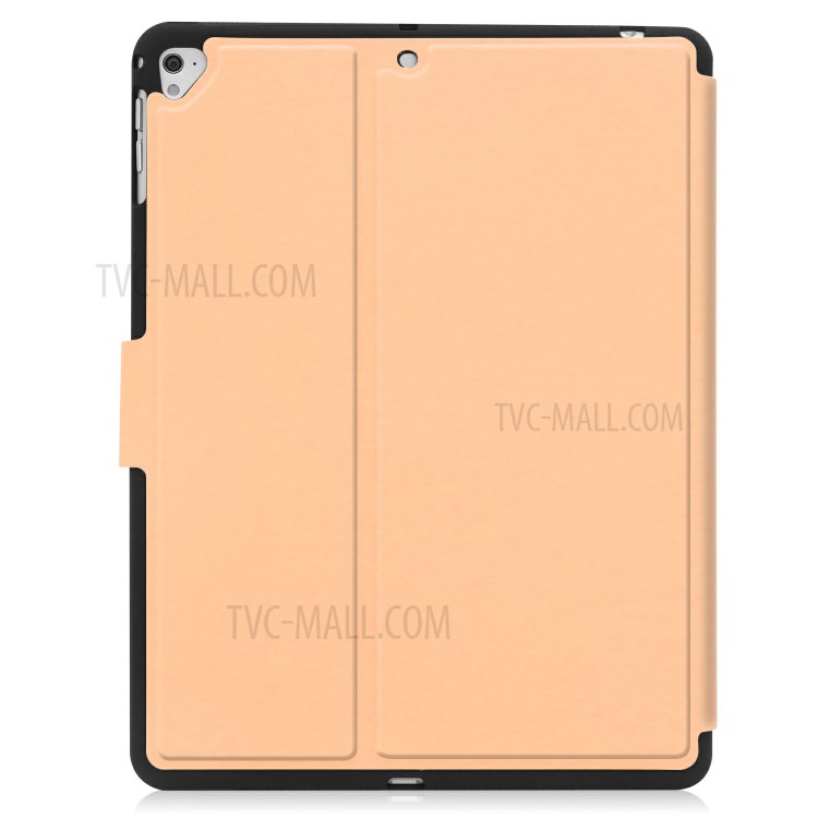 PU Leather Stand Tablet Case with Pen Slot for Apple iPad 9.7-inch (2018)/(2017) - Gold-2