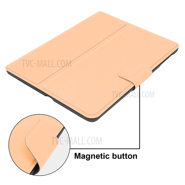 PU Leather Stand Tablet Case with Pen Slot for Apple iPad 9.7-inch (2018)/(2017) - Gold-6