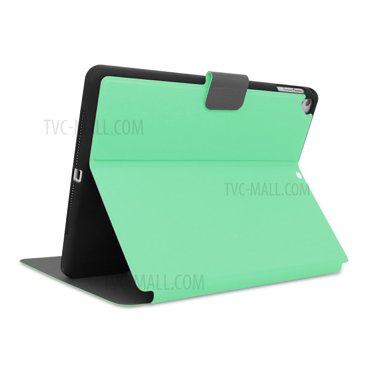 PU Leather Stand Tablet Case with Pen Slot for Apple iPad 9.7-inch (2018)/(2017) - Green-5