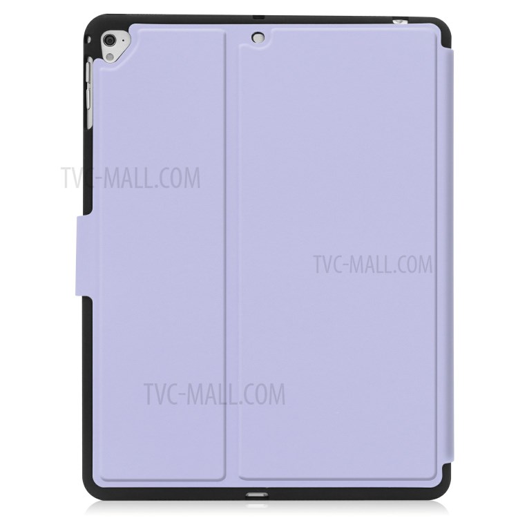PU Leather Stand Tablet Case with Pen Slot for Apple iPad 9.7-inch (2018)/(2017) - Purple-2