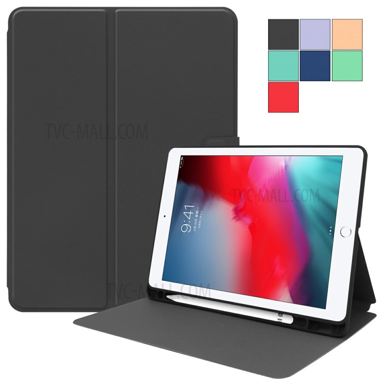 Custodia Protettiva Per Tablet in Pelle PU Con Slot a Penna Per Apple Ipad 10.2 (2021)/(2020)/(2019) - Nero