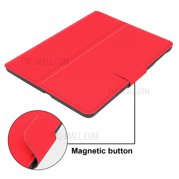 PU Leather Stand Tablet Protective Case with Pen Slot for Apple iPad 10.2 (2019) - Red-6