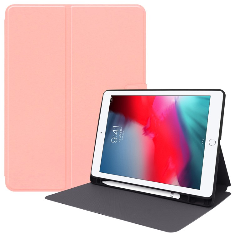 PU Leather Stand Tablet Protective Case with Pen Slot for Apple iPad 10.2 (2019) - Gold-1