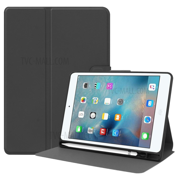 PU Leather Stand Tablet Protective Cover with Pen Slot for Apple iPad Mini (2019) 7.9 inch/Mini 4 - Black-1