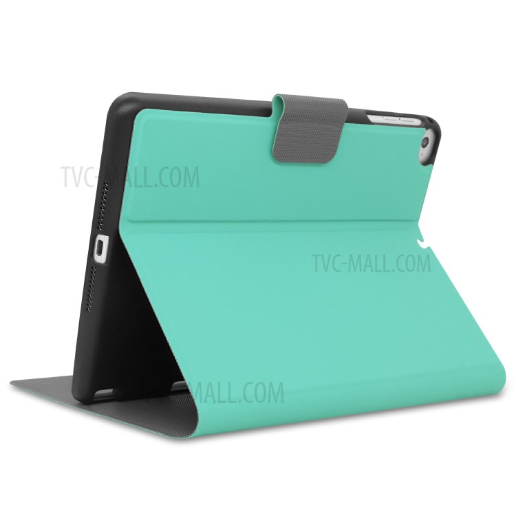 PU Leather Stand Tablet Protective Cover with Pen Slot for Apple iPad Mini (2019) 7.9 inch/Mini 4 - Cyan-5