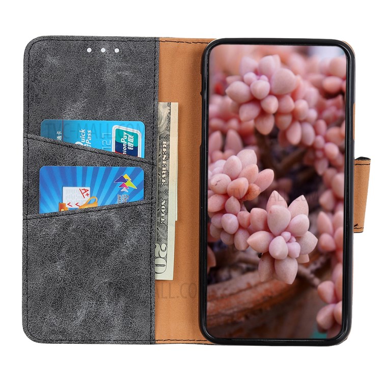 Retro Split Leather Mobile Phone Case for iPhone 12 Pro 6.1 inch/12 Max 6.1 inch - Black-4