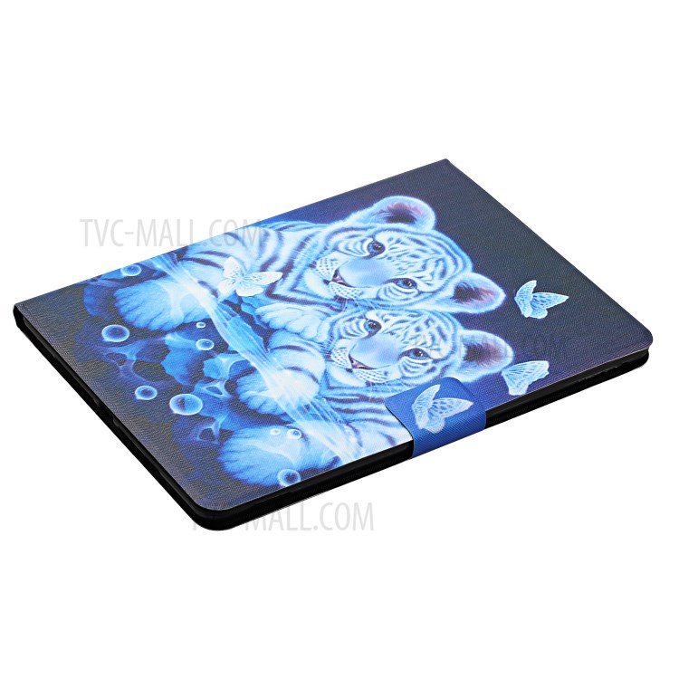 Pattern Printing Card Slots Stand Flip Leather Protective Cover for iPad Pro 11-inch (2020)/(2018) - Tiger-4