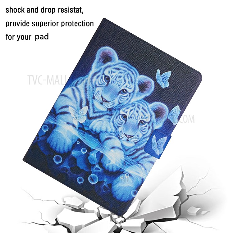 Pattern Printing Card Slots Stand Flip Leather Protective Cover for iPad Pro 11-inch (2020)/(2018) - Tiger-5
